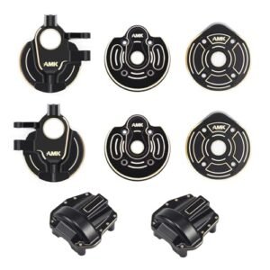 AMK SCX10 III Brass Kit for RC Pusher Jet 1.18lb Diff Cover Front Rear Axle Housing Portal Steering Knuckle Caps 1/10 RC Crawler Axial SCX10 Upgrades AR45P
