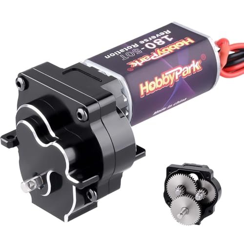 HobbyPark RC Brushed Motor Maintenance Kit 40.3 1 Ratio 180 Motor Transmission Gearbox Assembly Set with Pinion for 1/18 TRX4M Upgrades Parts 50T