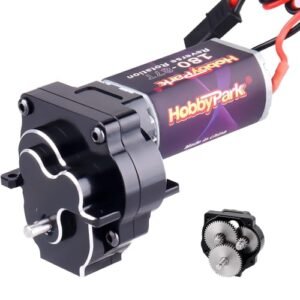 HobbyPark RC Brushed Motor Timing Metal Steel Ultra Low Gears 40.3 1 Ratio 180 Transmission Gearbox Assembly Set with Pinion for 1 18 TRX4M Upgrades Parts 87T