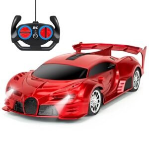 Scott Scale RC Junior 24 Disc High Speed Remote Control Car for Kids Rechargeable Racing Toy with LED Headlights