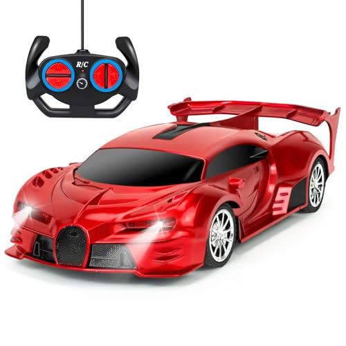 Scott Scale RC Junior 24 Disc High Speed Remote Control Car for Kids Rechargeable Racing Toy with LED Headlights