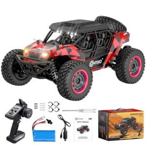 Contixo Brutus RC Truck 1 16 Scale 25 MPH 4WD Off Road Remote Control Car with 2.4GHz Radio LED Lights and Waterproof Design
