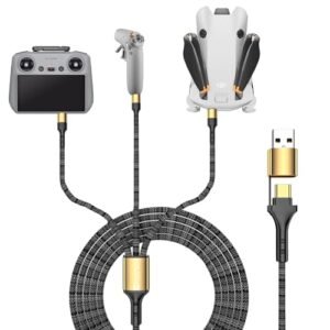 Craznick Super Fast RC Jet Charger Cable USB Type C 5A Fast Charging Cord for DJI Drone Battery Charger 5FT