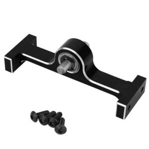 RZXYLRC Aluminum Alloy 70mm Transfer Case Transmission Gearbox with 5mm Shaft for 1/10 RC Rock Crawler MOA 1.9 Shafty LCG Chassis Builder Compatible with 1.9 RC Beadlock Wheels Black