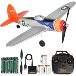 ZHIKE Airacobra RC Plane 4 Channel Remote Control Airplane with Gyro System for Adults and Kids