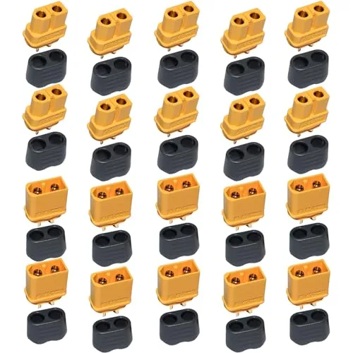 QIAN ZI QIU 10Pair XT60H Male Female Bullet Connectors Plugs for RC Lipo Battery Drone Airplane Accessories Perfect for RC Airplane Pics