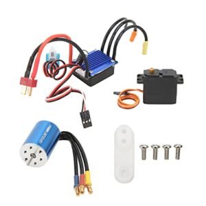 Kuuleyn Electric Speed Controller RC Brushless Motor 2435 4800KV 25A ESC with 2.2kg Servo for 1/16 1/18 RC Cars
