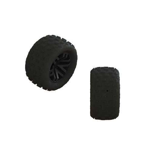 ARRMA dBoots Fortress Tire Set Glued Black 2 Pairs ARA550112 for Tire Warmer RC