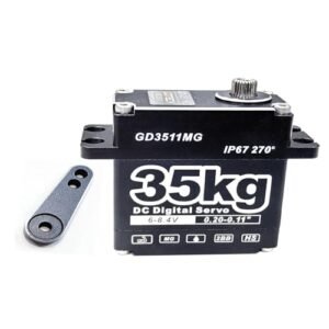 RHINOESC GOTECK 35KG Digital Servo for Exceed RC 1 8 Scale 6x6 Mad Torque Crawler Large Torque 8.4V Full Metal Gear IP67 Waterproof Steering Servo with 25T Servo Horn
