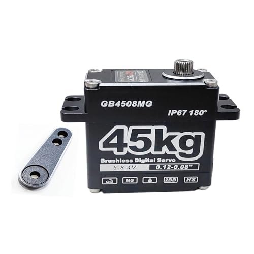 GOTECK 45KG Brushless Digital Servo Large Torque 8.4V Full Metal Gear IP67 Waterproof for Eachine EAT02 1/8 Large RC Truck