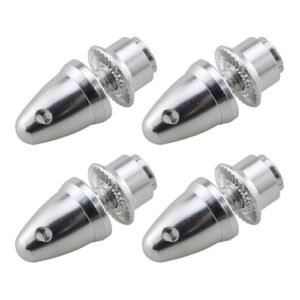 MEETOOT 4PCS Aircraft Rotary Propeller Adapter Protector Adapter Bracket Silver 4mm for Poseidon RC Motors