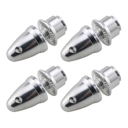 MEETOOT 4PCS Aircraft Rotary Propeller Adapter Protector Adapter Bracket Silver 4mm for Poseidon RC Motors