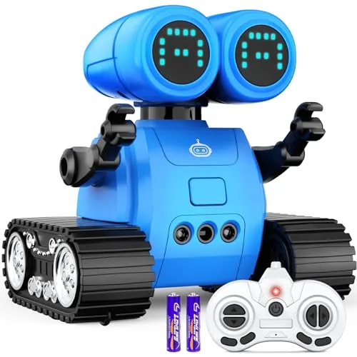 Hamourd Emo Robot Toy with LED Lights for RC Walkie Talkie Gesture Sensing and Dance Moves for Boys and Girls