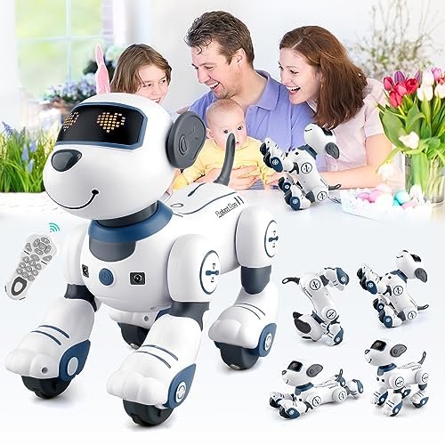 Smart Programmable Remote Control Robot Dog Toy Interactive Robotic Puppy for Kids Birthday Gift