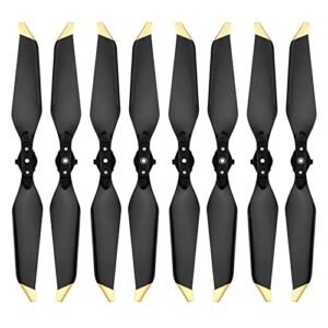 Tosiicop RC Gold Chain Propeller Blades for DJI Mavic Pro Platinum 4 Pairs Replacement Low Noise Quick Release 8331F Wings