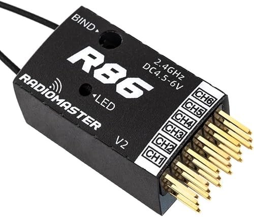 Xiangtat RadioMaster R86 2.4GHz 6CH Receiver for Wings Over America RC with Over 1KM Range SBUS Nano Compatible FrSky D8 TX12 TX16S