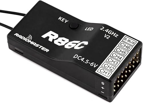 Xiangtat RadioMaster R86C 6CH 2.4GHz SBUS Nano Receiver for RC Jets Over Kentucky Compatible with FrSky D8 TX12 TX16S