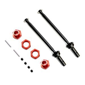 Mesimsple Thick Front CVD Drive Shaft and 17mm Wheel Hex Hub Nuts Compatible with Arrma 1/8 Typhon 6s 1/7 Felony Infraction Limitless 6s Blx Upgrade Parts