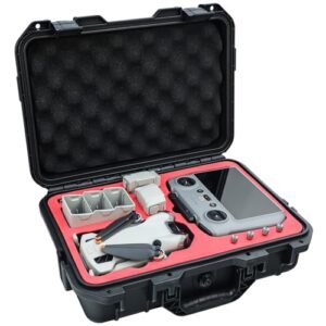 NOITI Mini 4 Pro Hard Carrying Case for DJI Mini 4 Pro Drone Fly More Combo Plus with DJI RC 2/RC-N2 Controller, Portable Waterproof Case Bag for 6 batteries, ND Filters and Accessories, MG-M4C-002