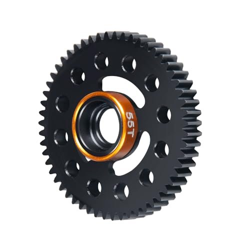BRKRC Carbon Steel 48P 55T Spur Gear Upgrade for 4wd Semi RC Trucks Including Traxxas 1/16 E Revo VXL Slash Rally Summit VXL