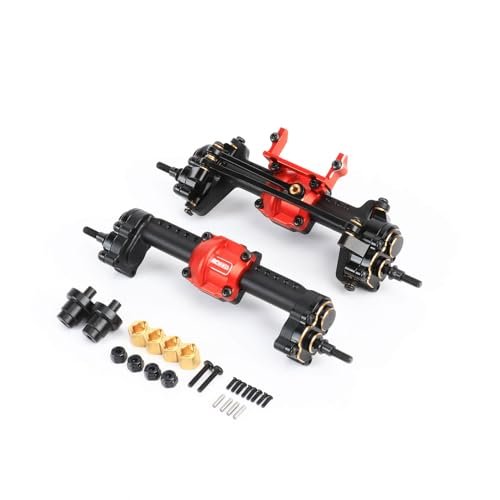 RCAWD RC U2 Spy Plane Kit Aluminum 6061 Portal Axles with Differential Locker for FMS 1/24 FCX24 1/18 FCX18 LC80 Series