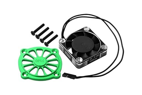 Aluminum 6061 Motor Heatsink with Metal Frame Cooling Fan for Arrma 1/10 Gorgon 4X2 Mega 550 Brushed Monster Truck ARA3230 Upgrades Green Best 1/10 RC Monster Truck