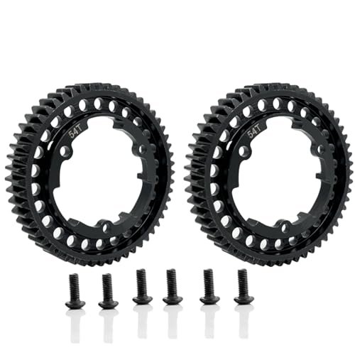 2pcs 6449 45 Steel 54T 1 Mod Hardened Steel Spur Gear Upgrade Parts for Exceed RC 1/5 Scale Models