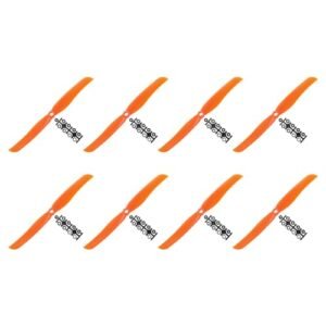MECCANIXITY Voodoo Tires RC 8040 Propellers 8x4 Prop 2 Vane Fixed Wing Orange Replacement Props with Adapter Rings Pack of 8