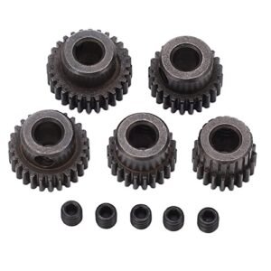 RC Monster Truck Body Shells 1/10 Heavy Duty Steel Pinion Gear Set 5PCS 48DP 5mm Shaft Hole for Enhanced Performance