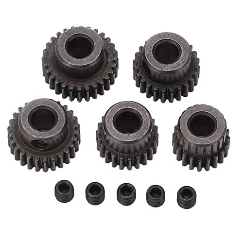 RC Monster Truck Body Shells 1/10 Heavy Duty Steel Pinion Gear Set 5PCS 48DP 5mm Shaft Hole for Enhanced Performance