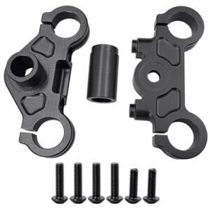 CNszlan Aluminum 7075 Triple Clamp Set for LOSI 1 4 Promoto MX Motorcycle Black