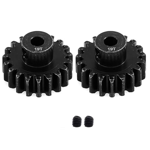 2pcs 3949X Hardened Steel 19 Tooth Pinion Gear 32 Pitch for Traxxas Slash Rustler Stampede Raptor 4x4 VXL TRX 4 TRX 6 19T Upgrade Parts Perfect for RC F22 Raptor Plans
