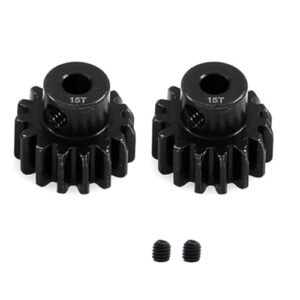 2pcs 3945X Hardened Steel 15 Tooth Pinion Gear 32 Pitch for Traxxas Slash Rustler Stampede Raptor 4x4 VXL TRX4 TRX6 15T Upgrade Parts Raptor RC Helicopter Parts