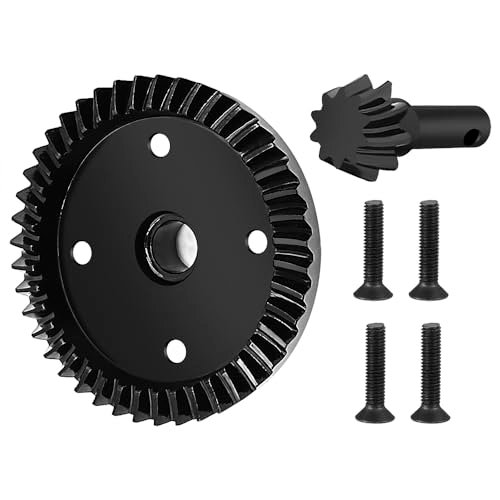 MOHERO 1/8 Scale RC Truck Tires Upgrade Kit 43T 10T Steel Diff Gear Set for 4WD Sledge Off Road Truck