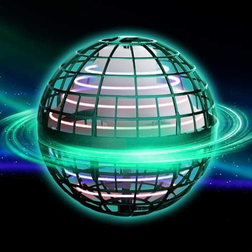 CASEIER RC Flying Battleship Galaxy Ball Toy with LED Lights and Remote Control