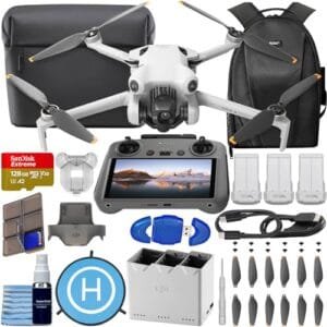 DJI Mini 4 Pro Fly More Combo with DJI RC 2 Screen Remote Controller Ideal for RC Pilot 4K Video Drone Under 249g 34 Mins Flight Time