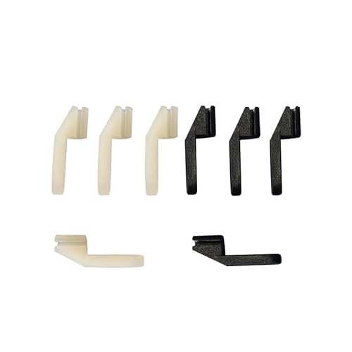 BrewJa 20 Pcs Nylon Snap Click Style Clevis Swing Keepers for Painting Foam RC Planes Accessories White