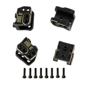 HYBDX 1/10 Mustang RC Body Upgrade Brass Differential Cover Knuckle Counterweight for SCX10 II AR44 90046 90047 Axial Black