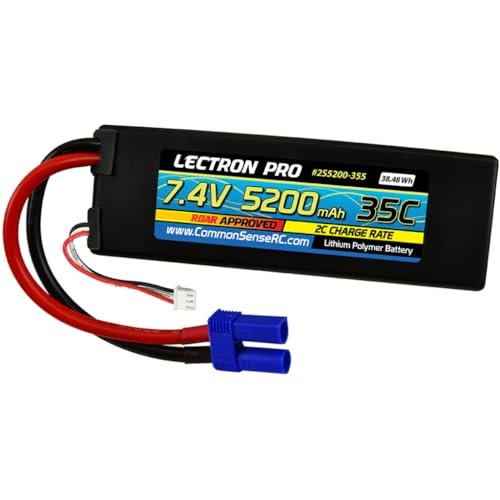 Common Sense RC Lectron Pro 7.4V 5200mAh 35C LiPo Battery with EC5 Connector
