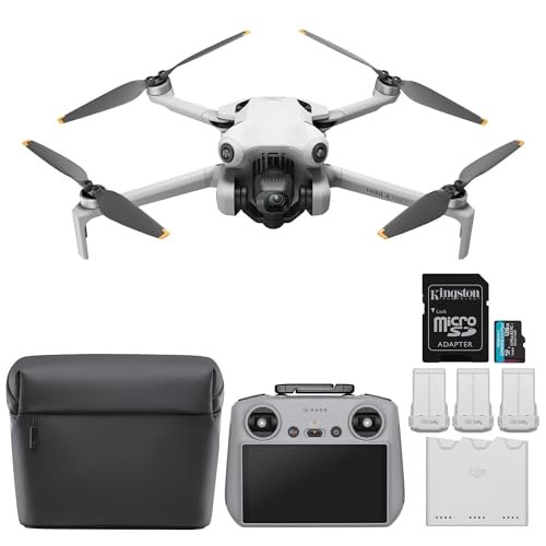 DJI Mini 4 Pro Quadcopter Drone Fly More Combo Plus with RC 2 Controller Does Tyler Perry Fly RC Planes 4K Ultra HD Video Capture Bundle