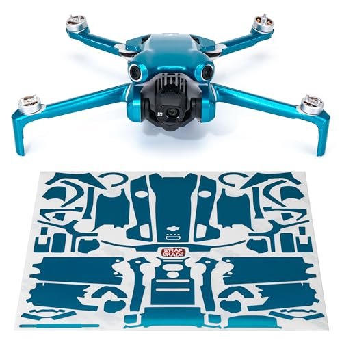 WRAPGRADE RC Tire Stickers for DJI Mini 4 Pro Full Wrap Caribbean Blue Skin Sticker Set