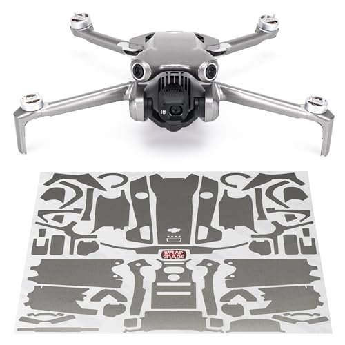 WRAPGRADE RC Wheel Stickers for DJI Mini 4 Pro Full Wrap Titanium Edition