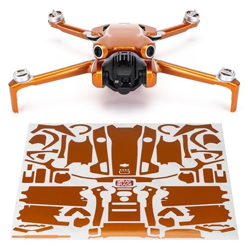 WRAPGRADE DJI Mini 4 Pro Skin Stickers Full Wrap Butterfly Copper Enhance Your RC Pro Scoring Experience