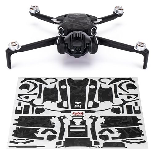 WRAPGRADE Skin Stickers Wrap RC Body for DJI Mini 4 Pro Full Wrap Black Bumpy Camo