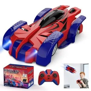Aomifmik Best RC Wall Climbing Car 360 Rotating Rechargeable Remote Control Stunt Toy for Kids
