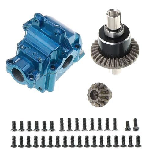 Treehobby Metal Differential Gearboxes Housing Cover with Gear Set for Bolink RC Car Parts Upgrade Blue