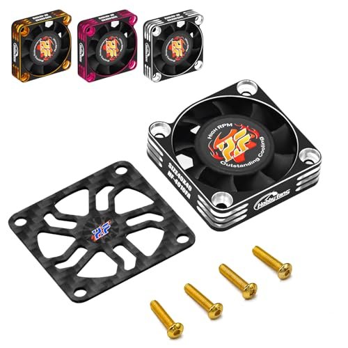 Hobby Fans 40mm RC Cooling Fan 28000RPM Brushless Motor with Carbon Fiber RC Car Chassis Cover Silver