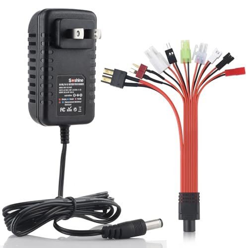 MECOA RC Engines Universal Smart Battery Charger for 2 4V to 12V NiMH NiCD RC Car Traxxas Battery Packs
