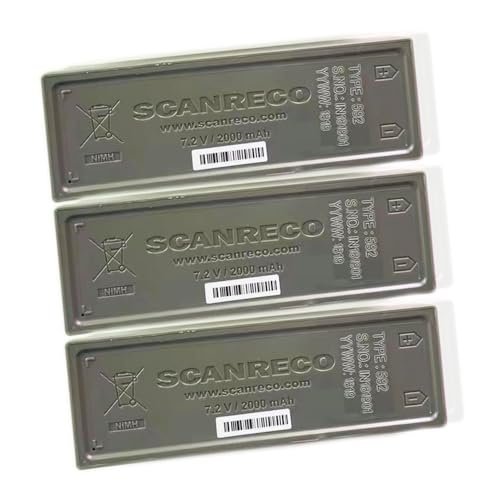 DLF Best 3 Pack 7.2v 2000mah 592 NiMH Replacement Battery for Scanreco 16131 590 592 960 BS590 Cifa EA2512 Effer Fasse Fassi FBS590