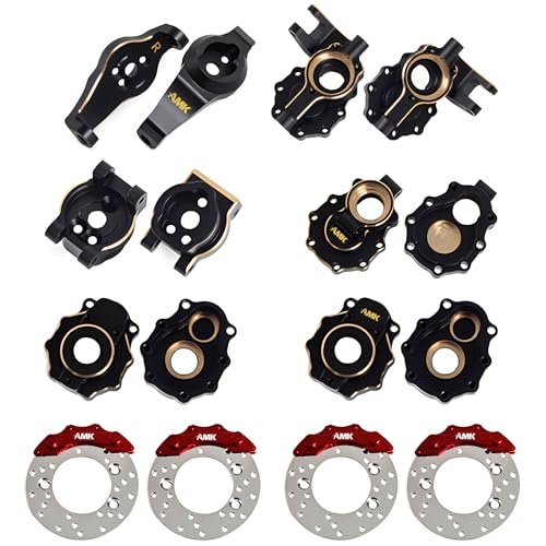 Nitro RC Monster Trucks 1/8 TRX4 Brass Counter Weight 456g 8 in 1 Set Black Coating Portal Axle Housing Upgrade
